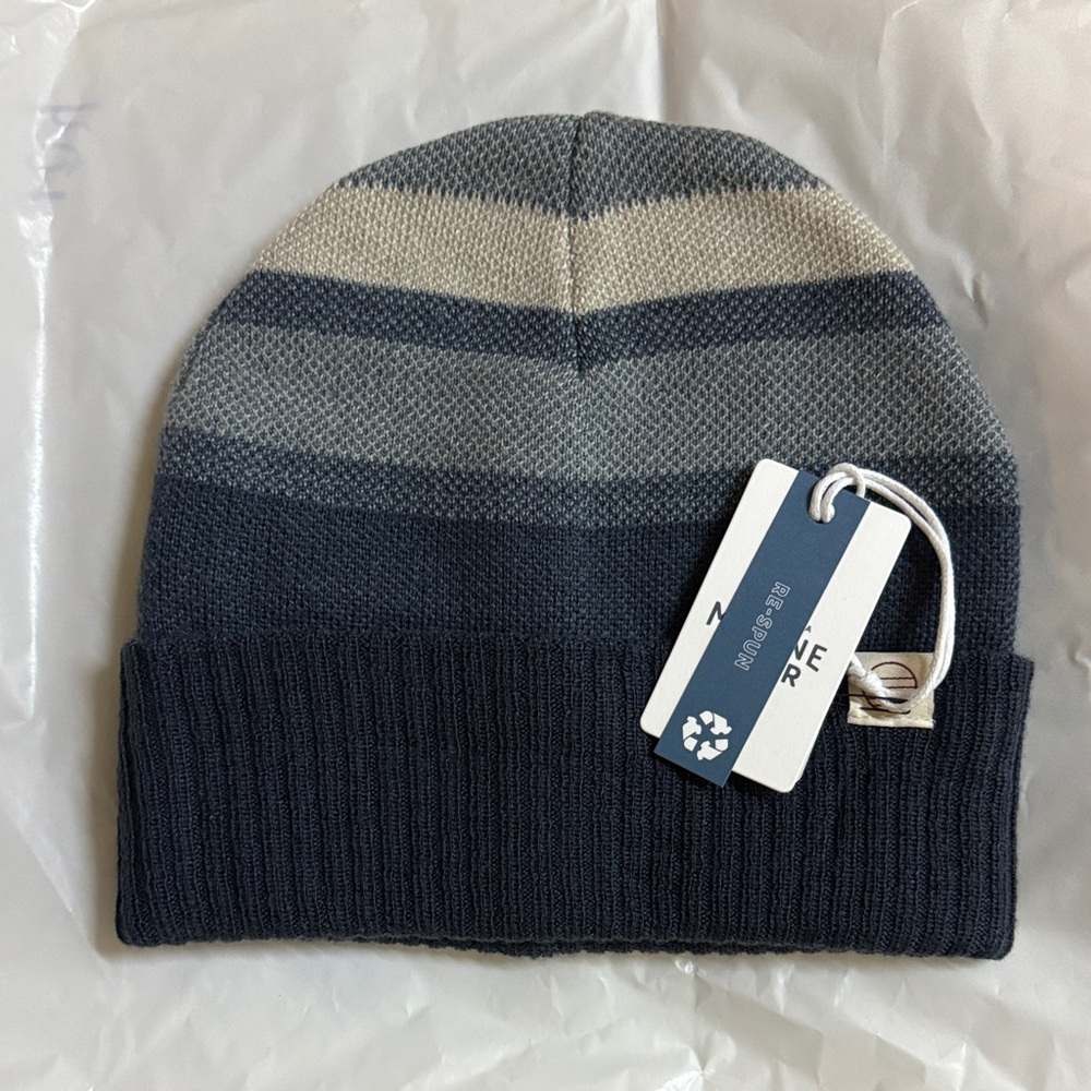 Marine Layer Unisex Ombre Beanie Blue Multi NWT Recycled Eco Polyester OS